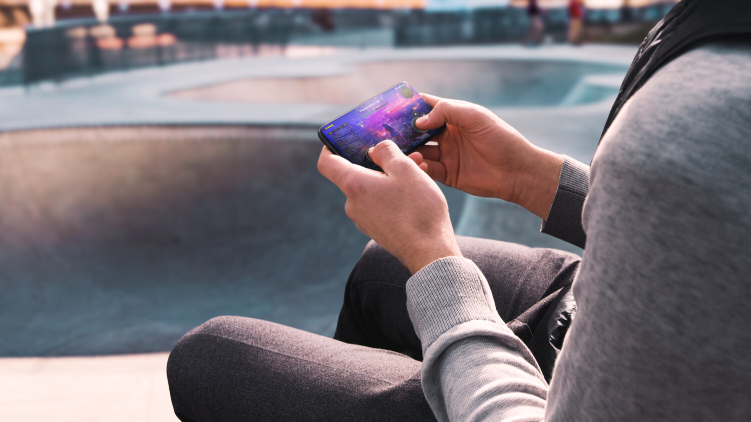 Person holding phone