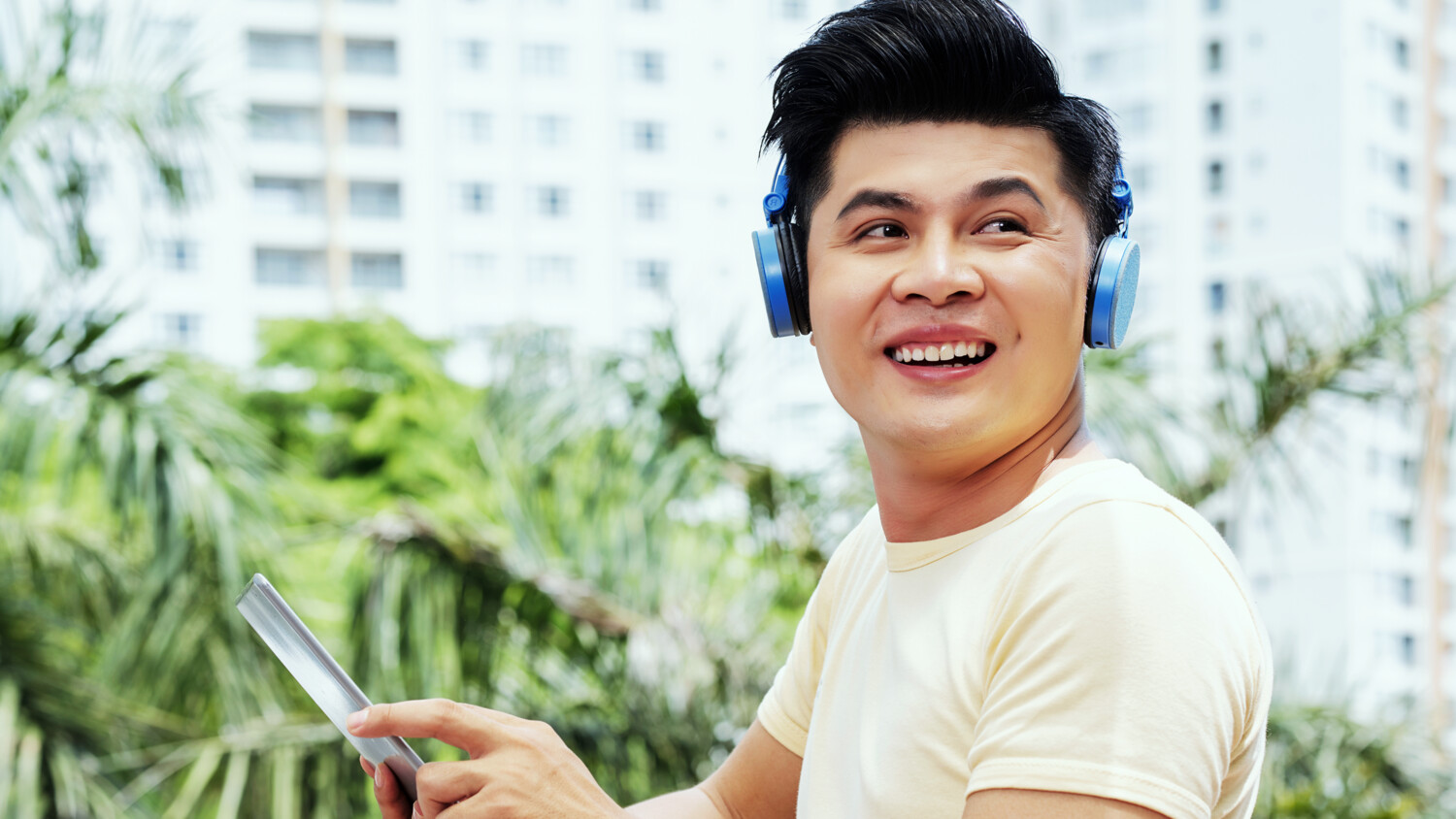 Man with headphones