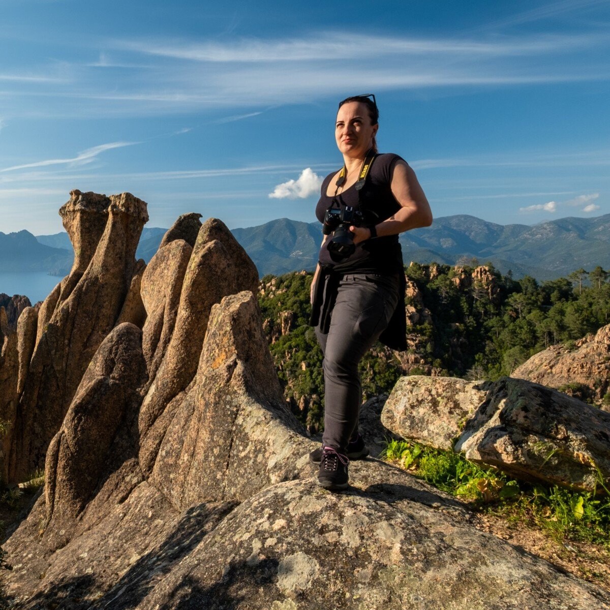 Krisztina standing on top of a hill