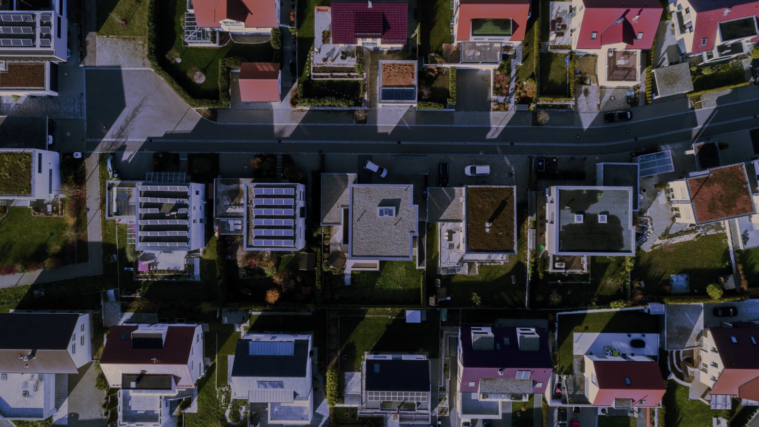 Aerial view of suburb