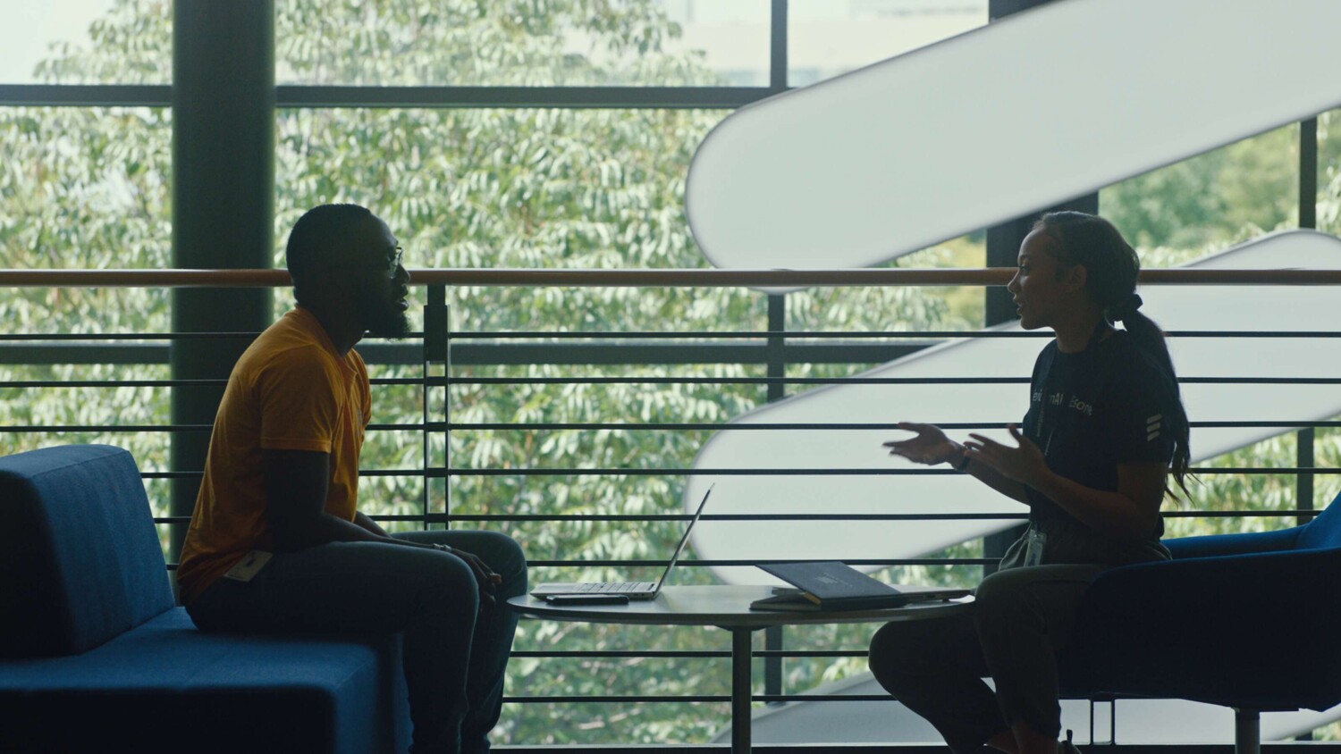 Colleagues discussing.