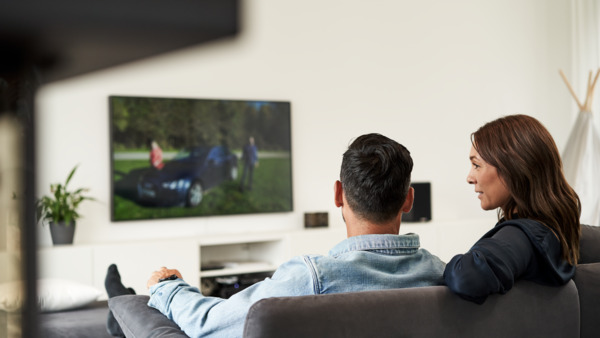 Couple watching TV