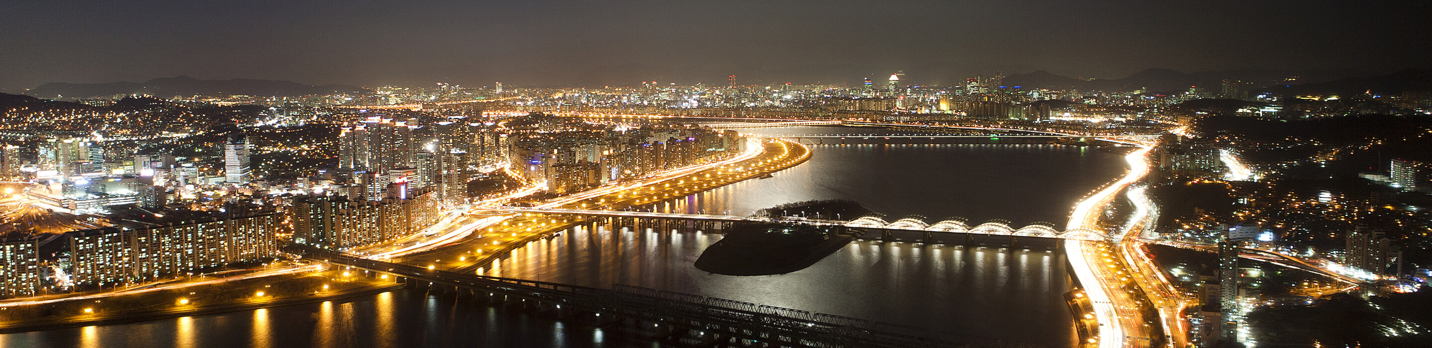 Night cityscape of metropolitan area