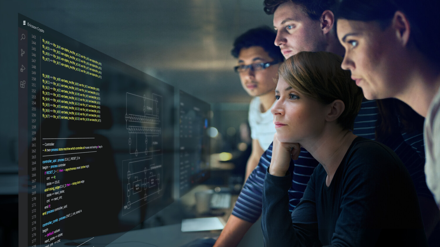 AI algorithms engineers screens