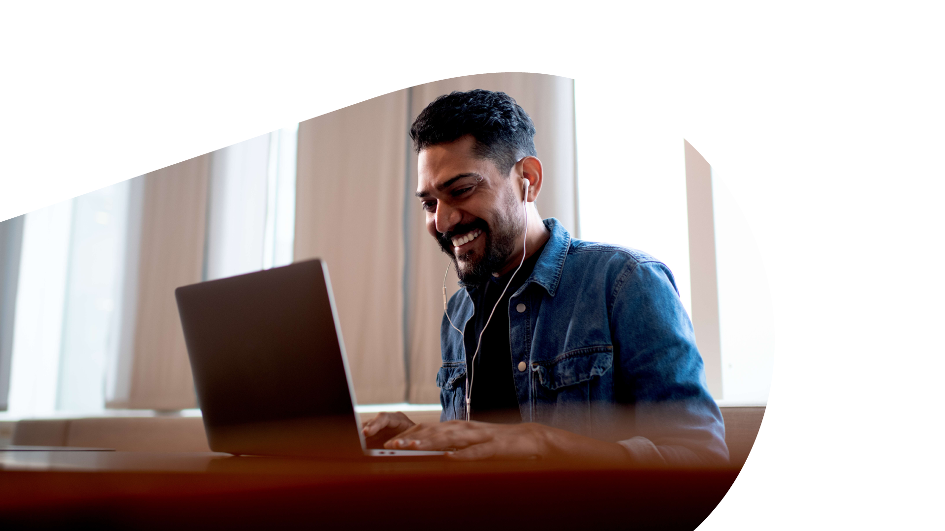 Man working with his computer.