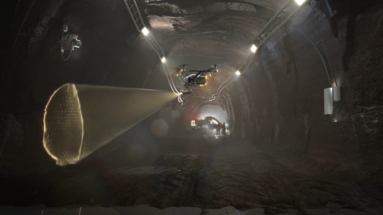 Mine Drone in action.