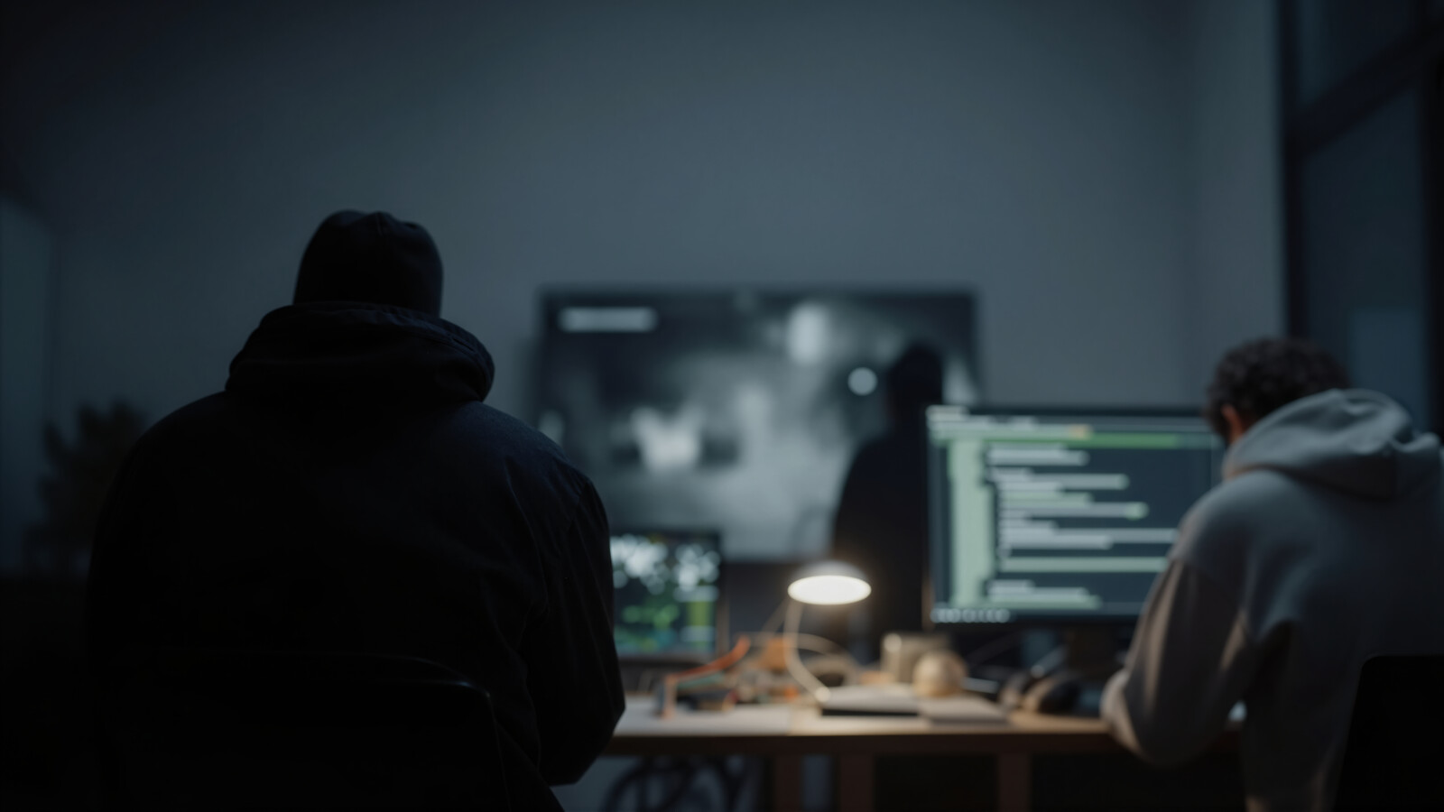 Hackers conducting cyberattack on computer systems