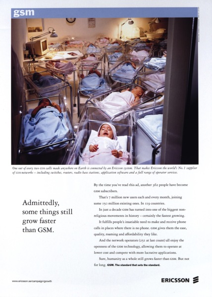 Publicité, Système mobile, GSM, 1999