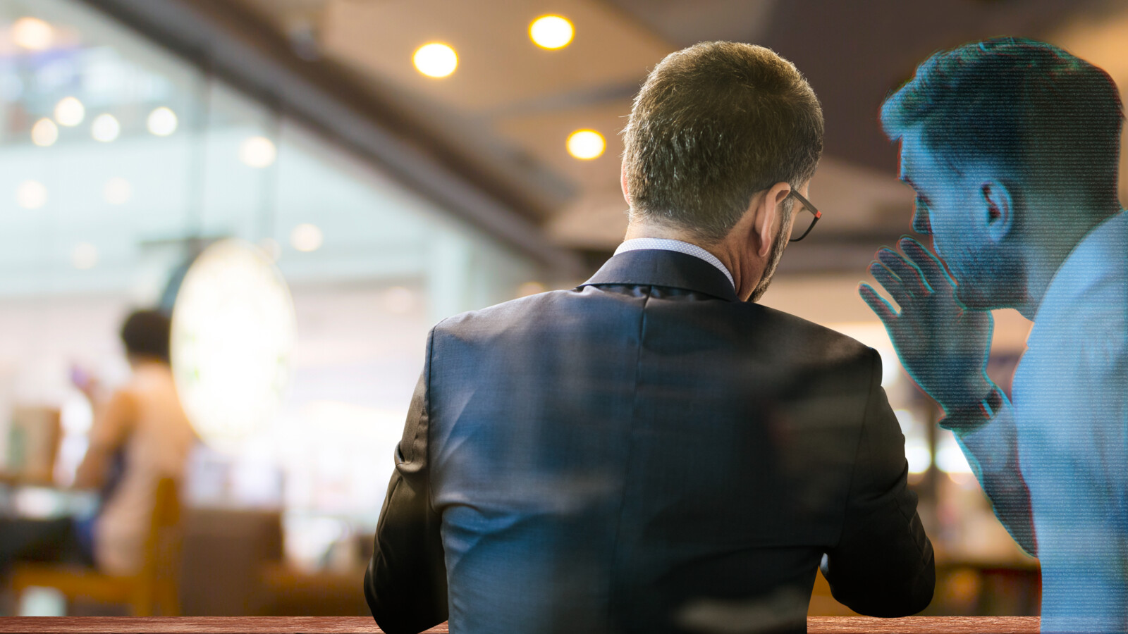 3D holographic projection.