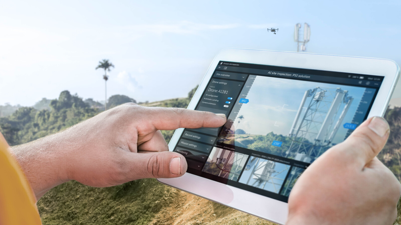 Site optimization with AI drone.