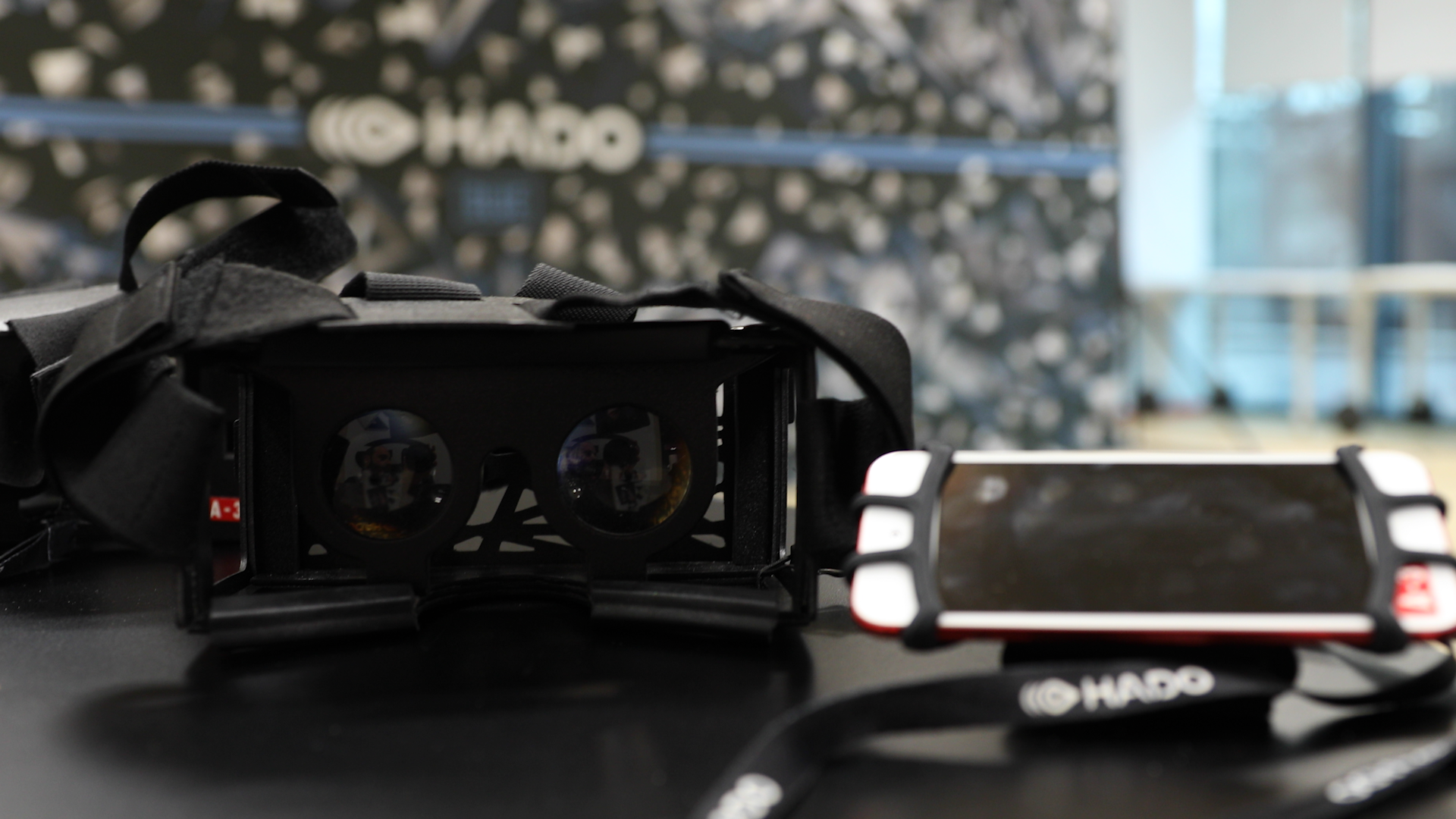 Headset and handset used to play HADO