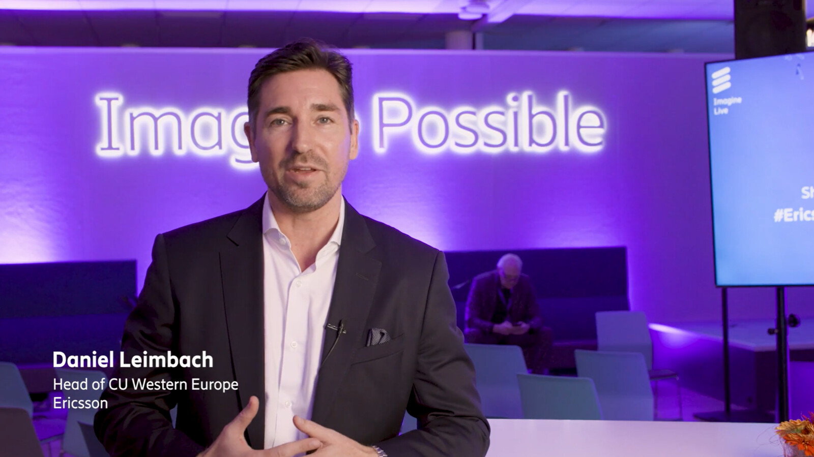 Daniel Leimbach speaking at the Eurolab event.