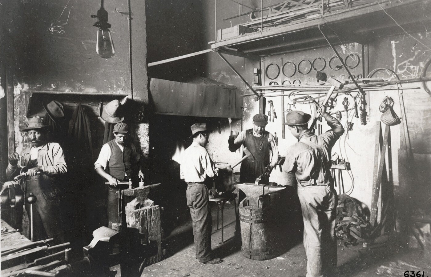 Ericsson's workshop Stockholm, Sweden, around late 1880.