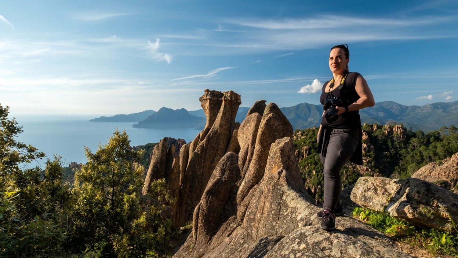 Krisztina standing on a hill