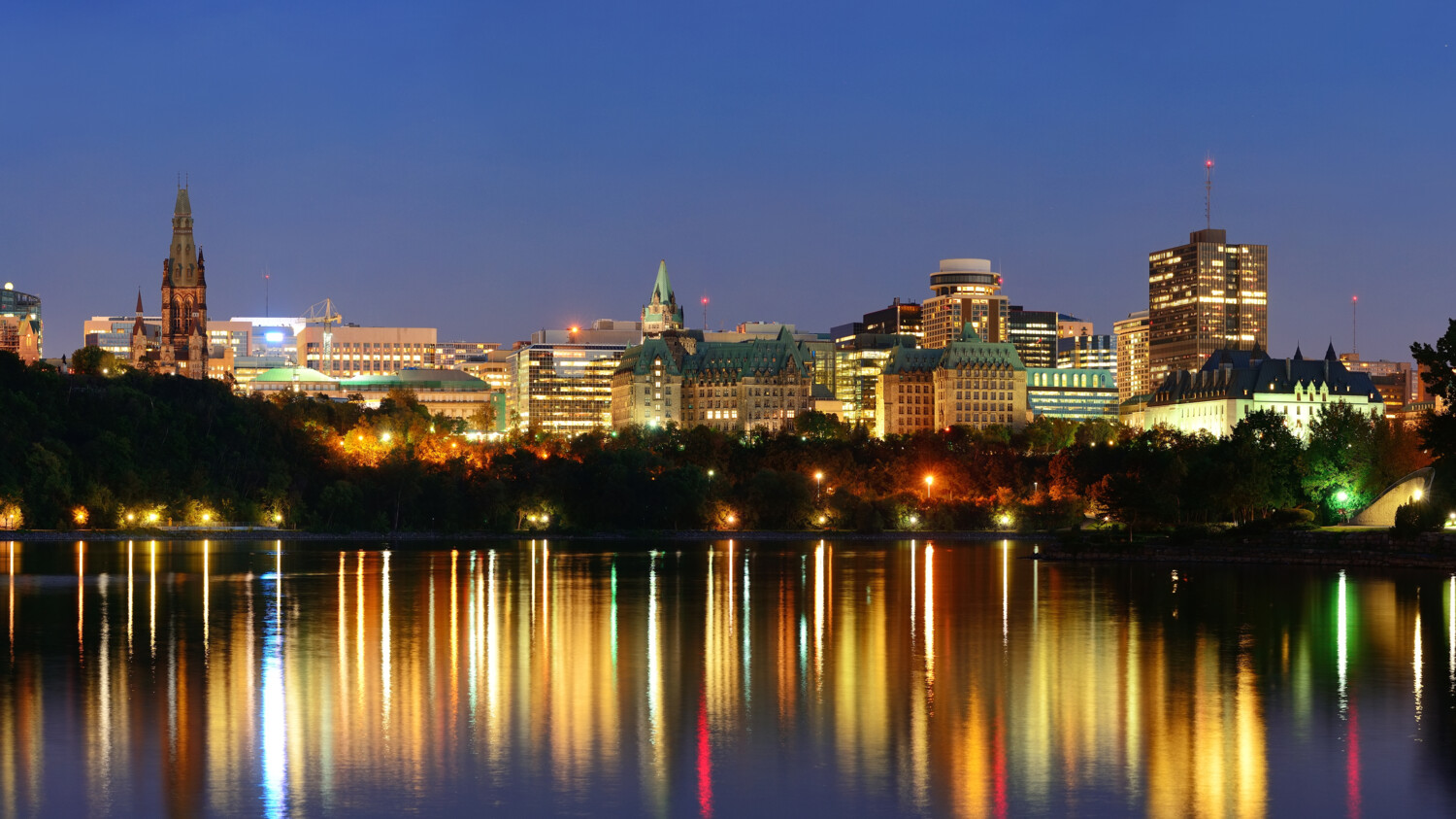 Vue de la ville d’Ottawa au Canada.