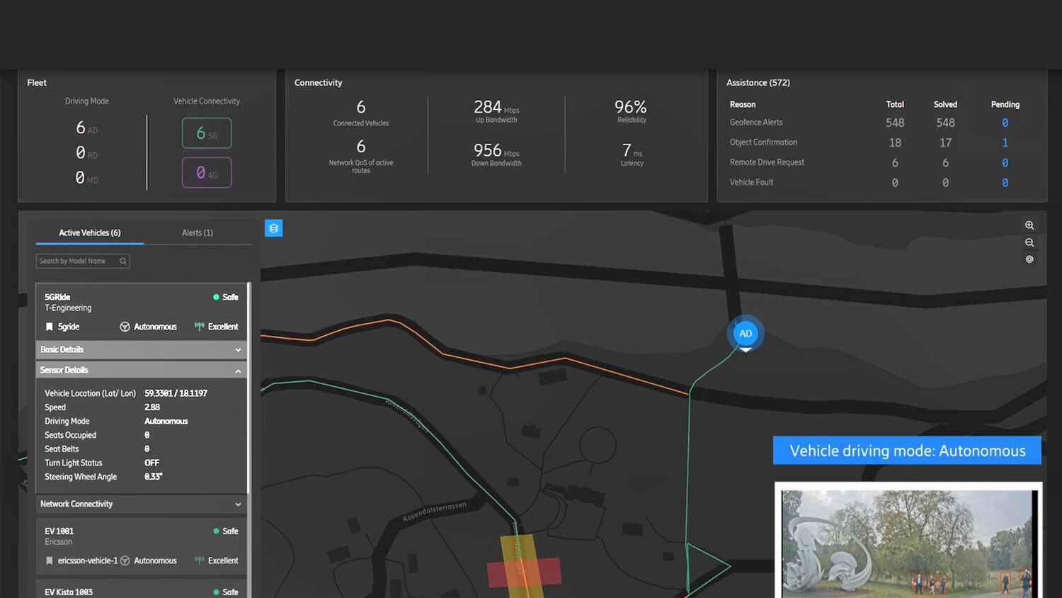Connected traffic tower Djurgarden demo