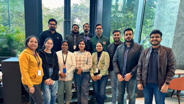 Anima Dey with her team in the