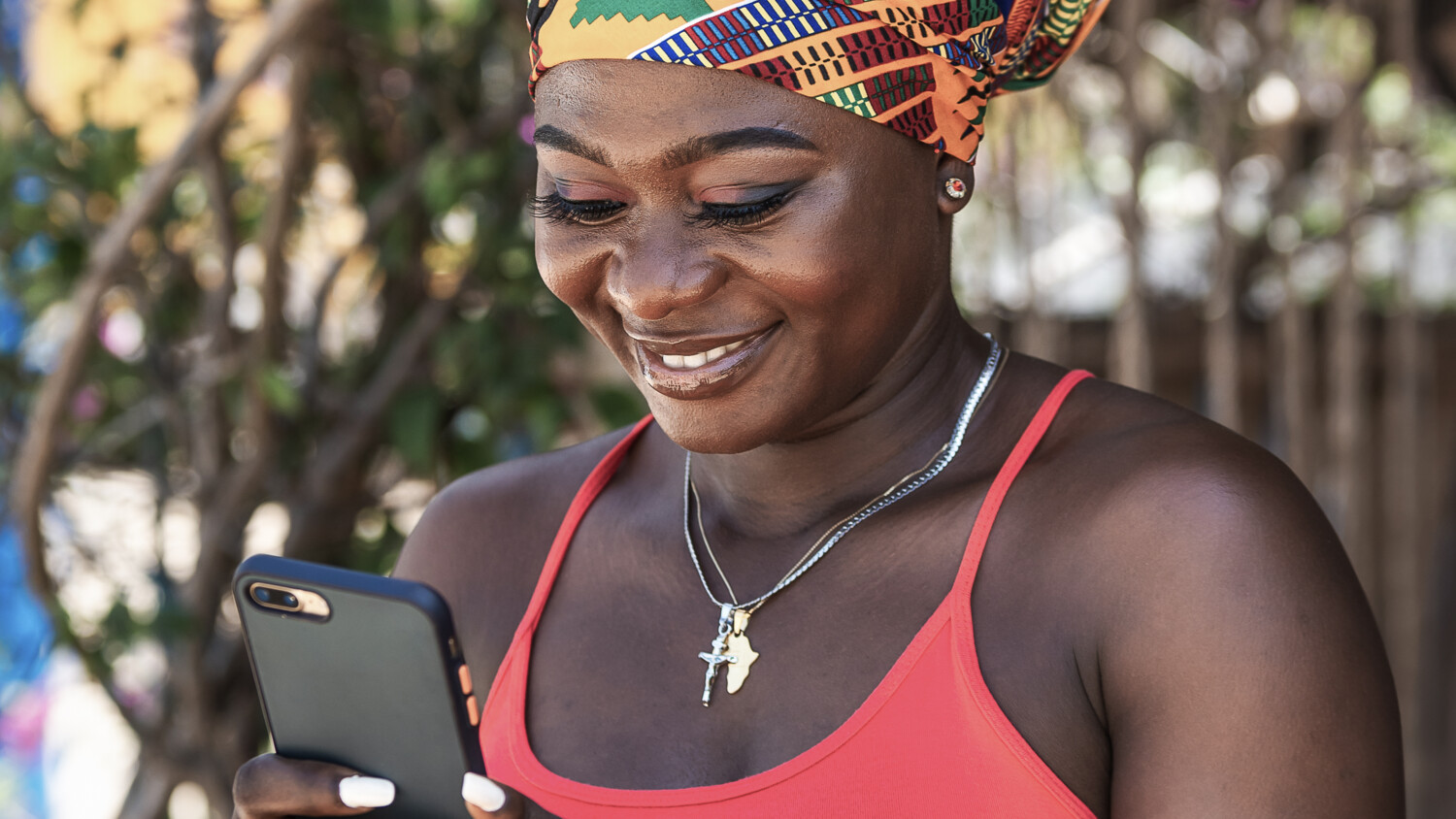 Woman making a phone call