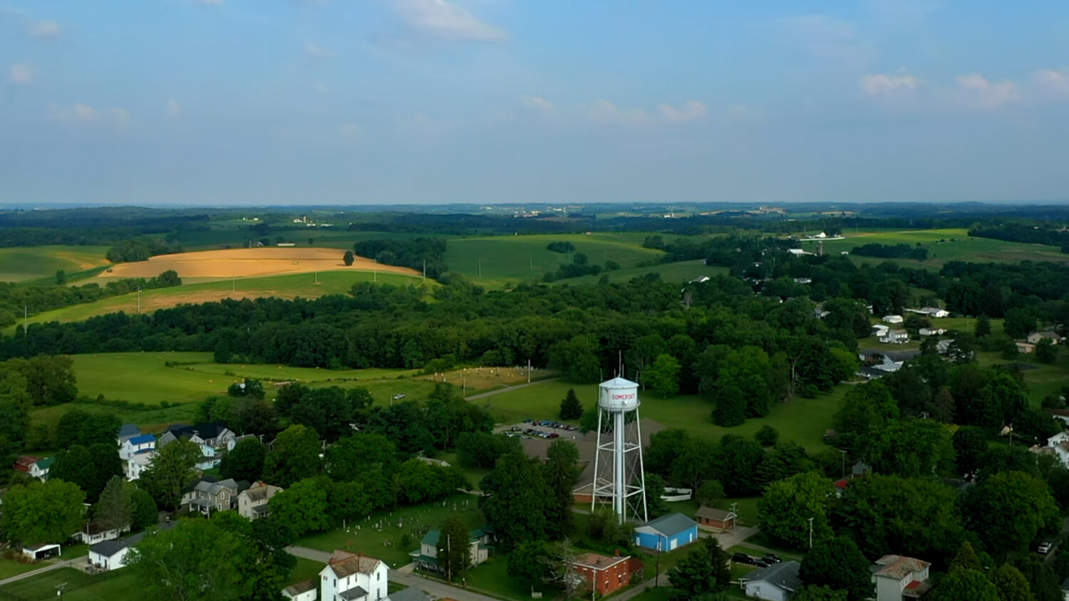 rural area drone photograph