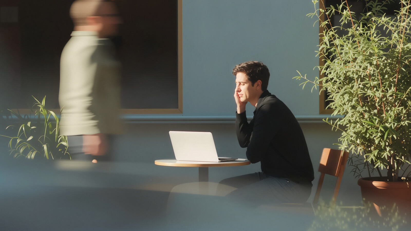 Engineer working on a laptop.