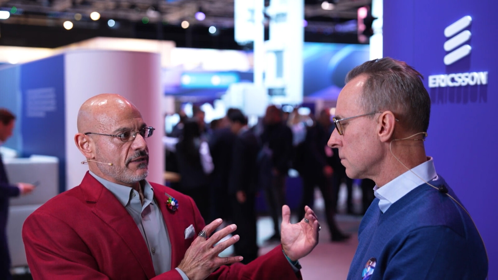 Peter Linder at Ericsson in conversation with Phil Cutrone at Hewlett Packard Enterprise.