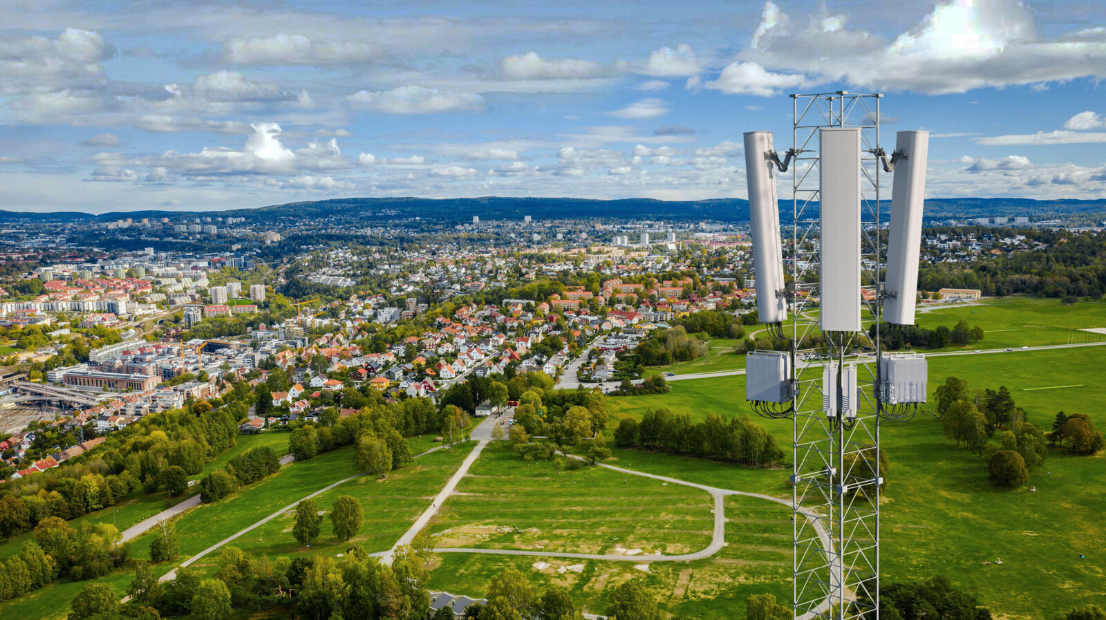 Tower Antenna in rural area.