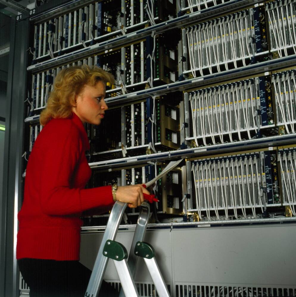 AXE station in Finland, 1981.