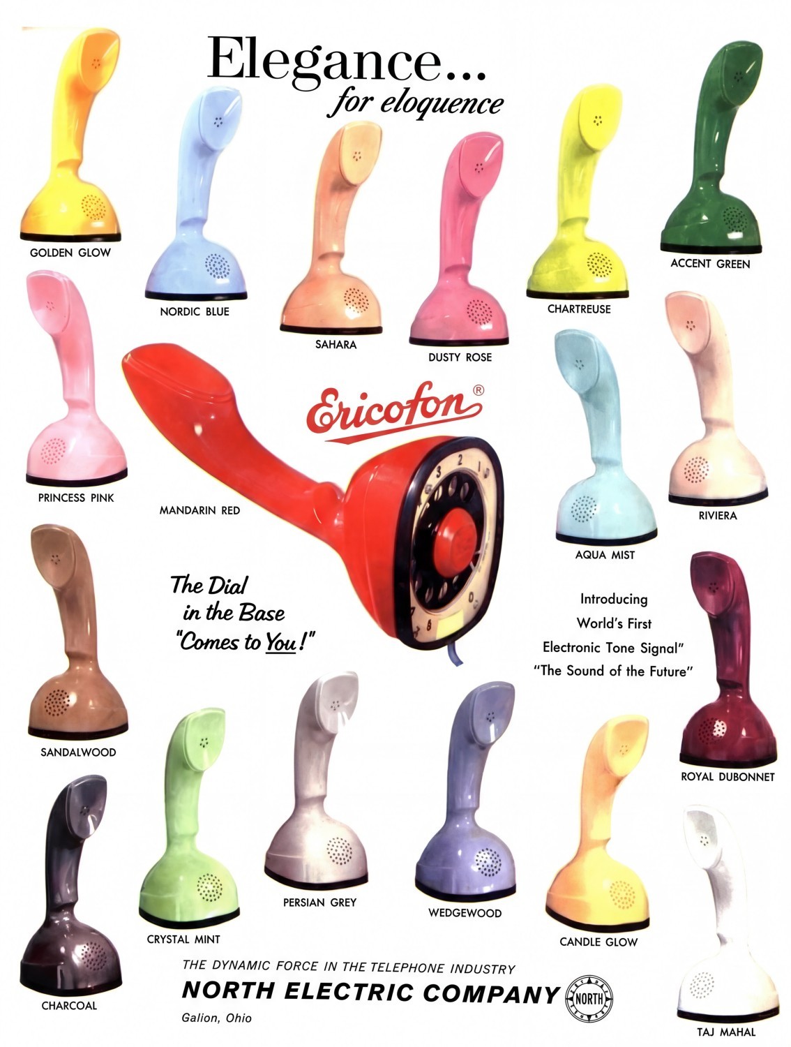 Ericofon advert, late 1950s.