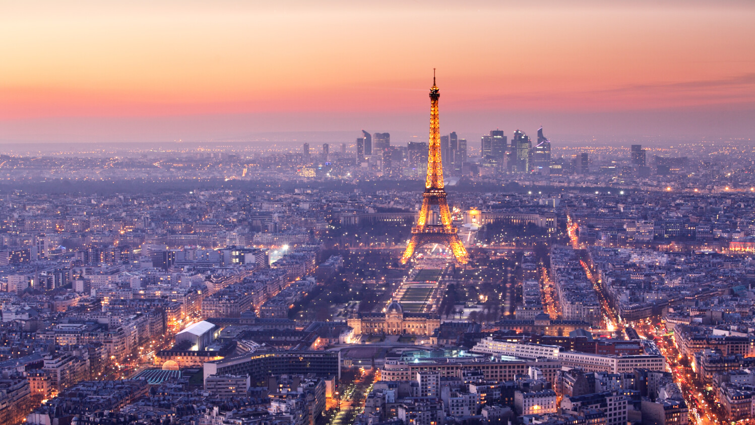 Aerial view of Paris.