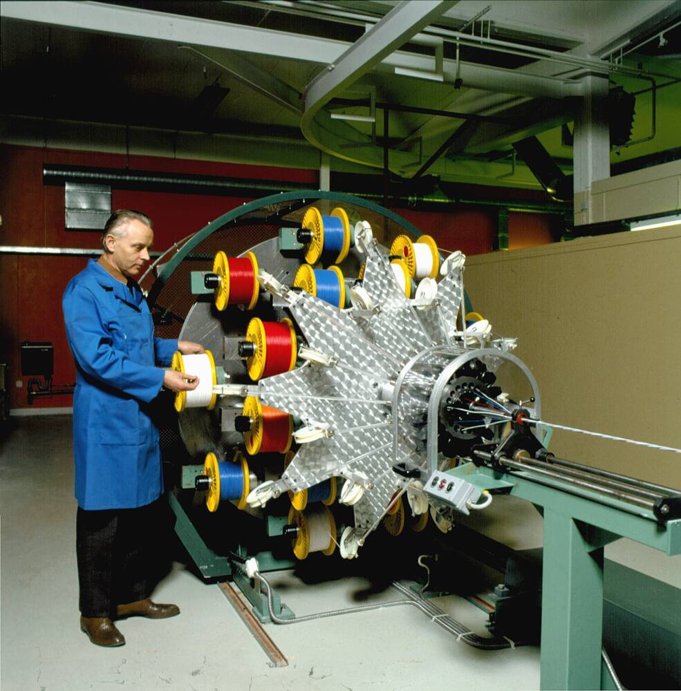 Fiber optic cabling 1979.