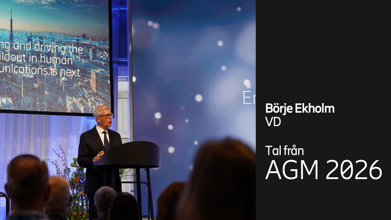 Börje Ekholms tal från Årstämman 2026.