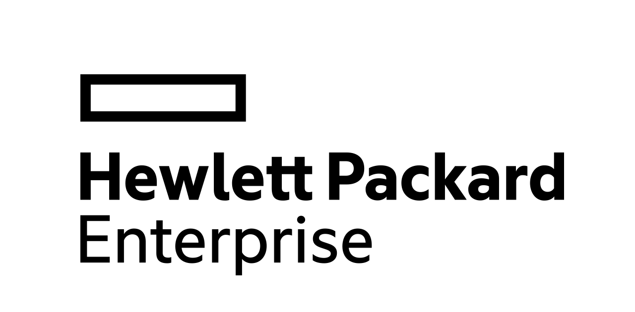 Hewlett Packard Enterprise logo.