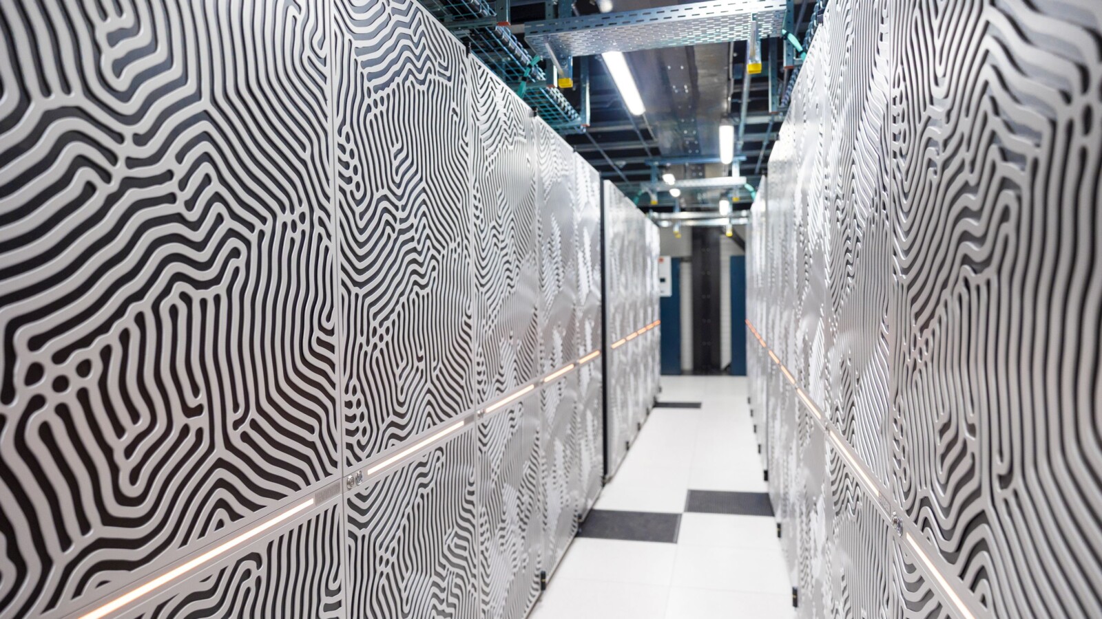 A look between the rows of JUPITER racks