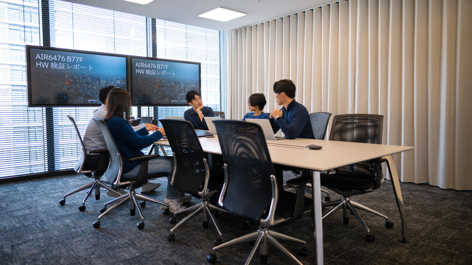 Ericsson employees in a conference room in the Tokyo office