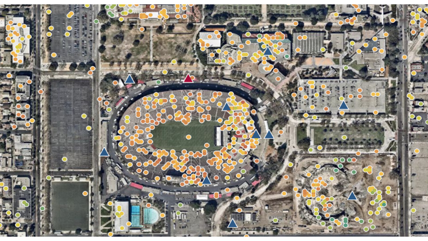 Figure 4: : A tableau dashboard of our physical environment with a new base station