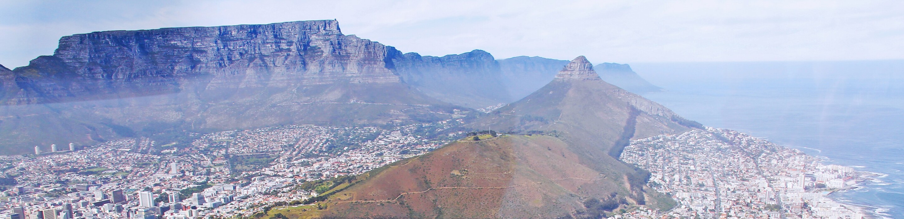 Aerial view of the coast of South Africa.