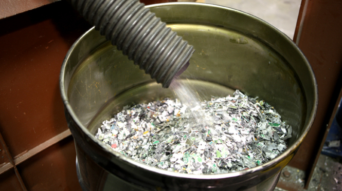 Dumping waste for recycling