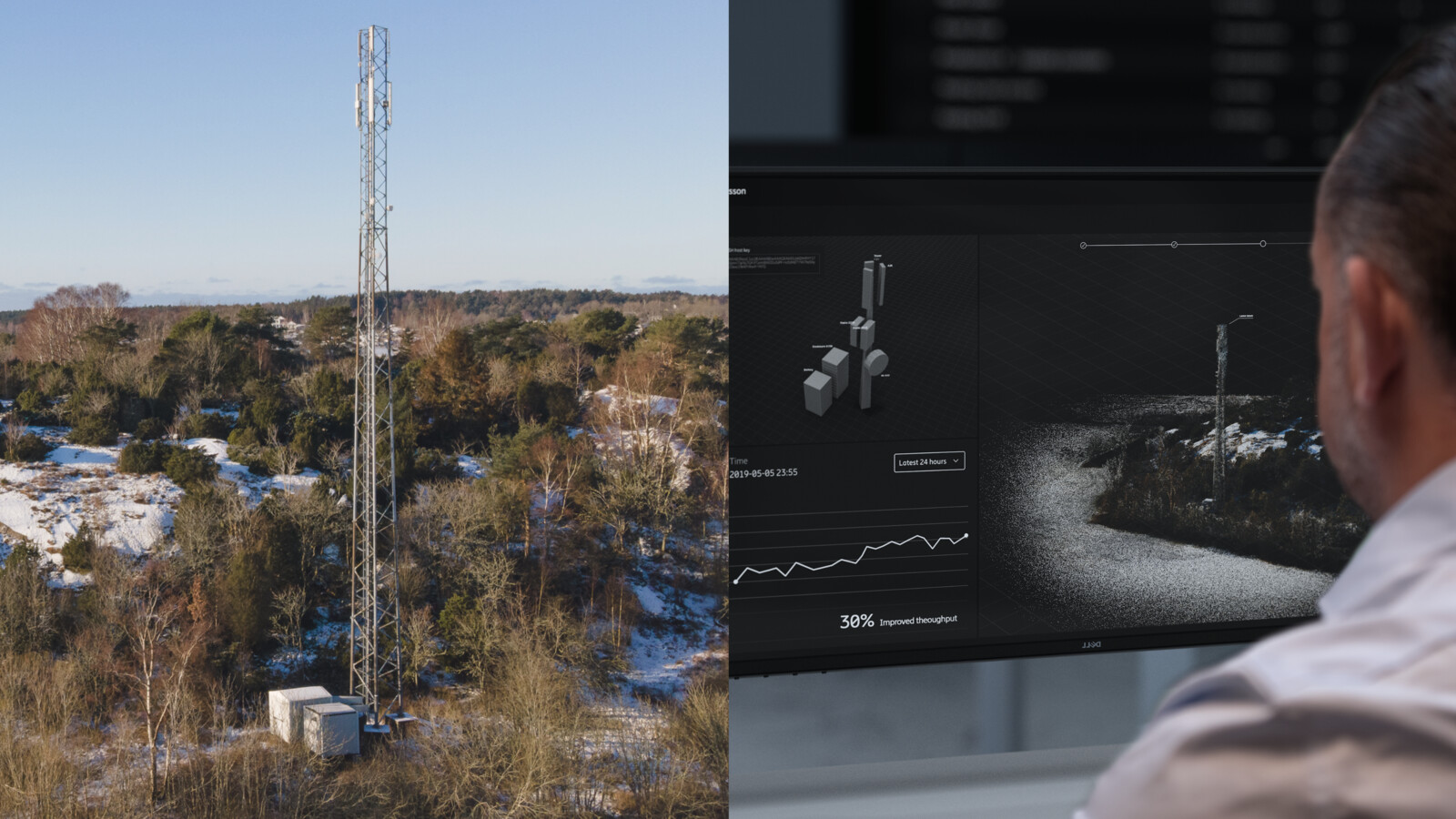 People working in front of multiple screens in a Network and/or Security operation center.