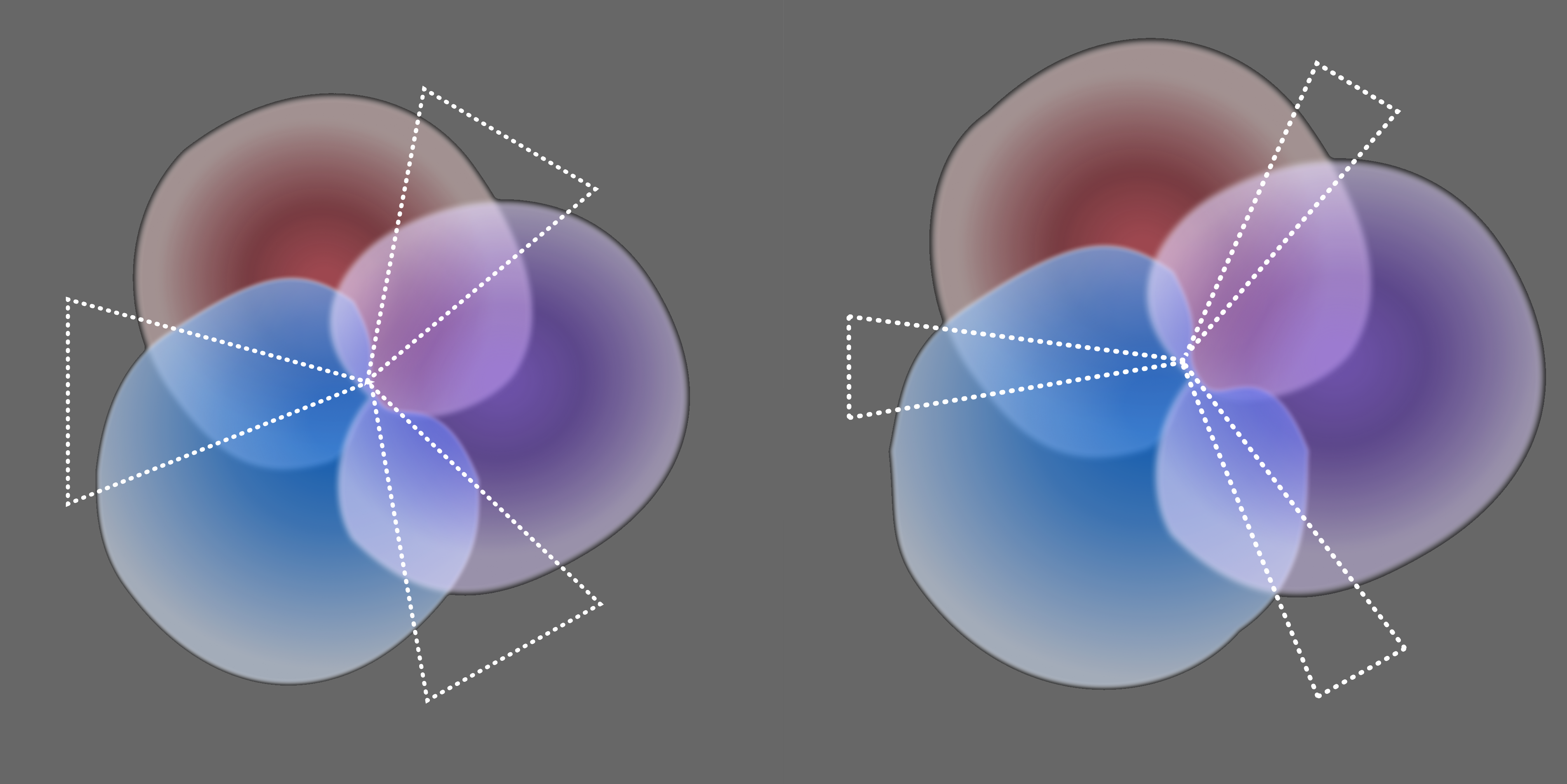 Compact trio net beam efficiency graphic