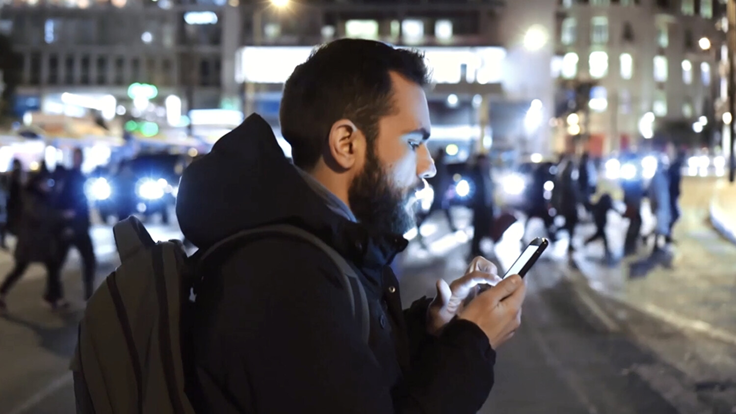 Man with smartphone.