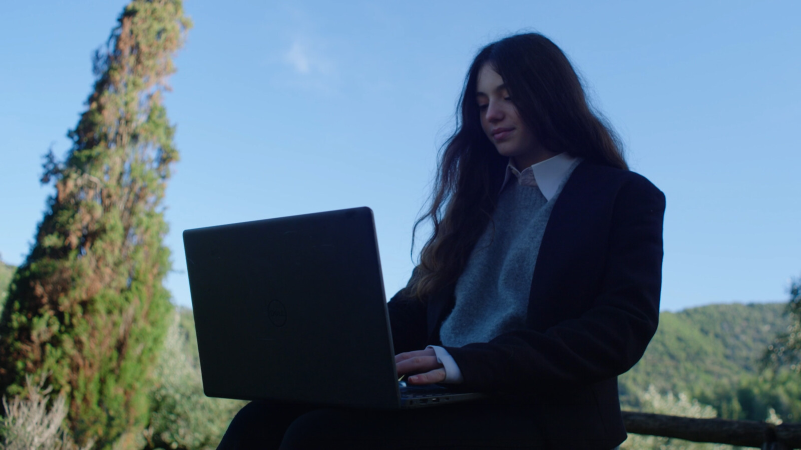 Student with a laptop