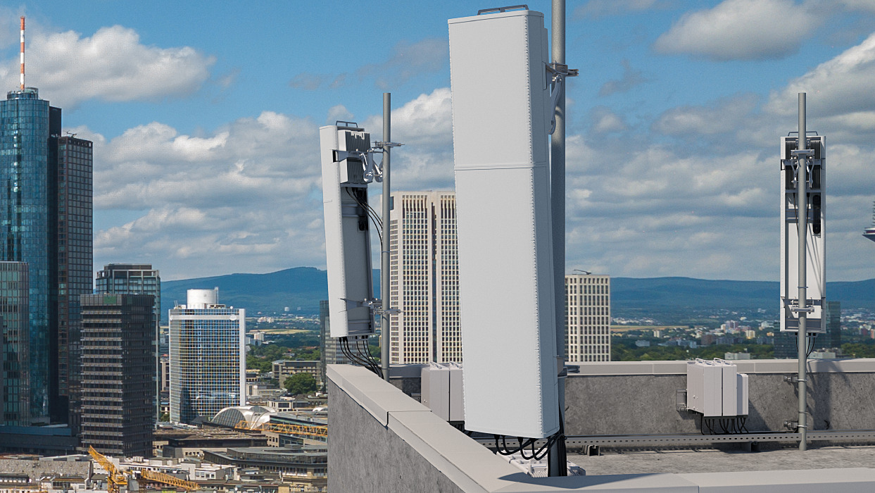 Antennas on rooftop.