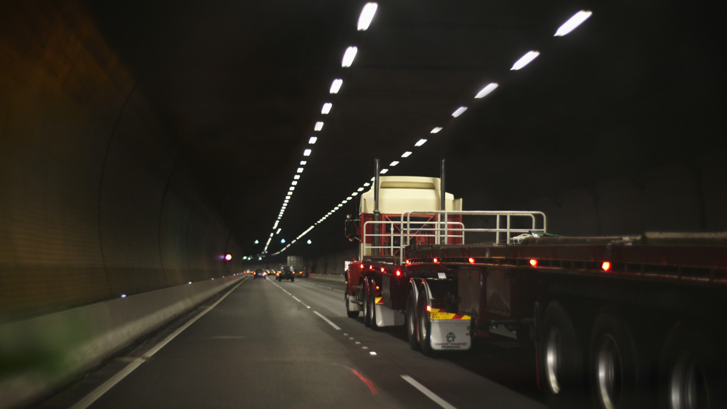 A truck in a tunnel