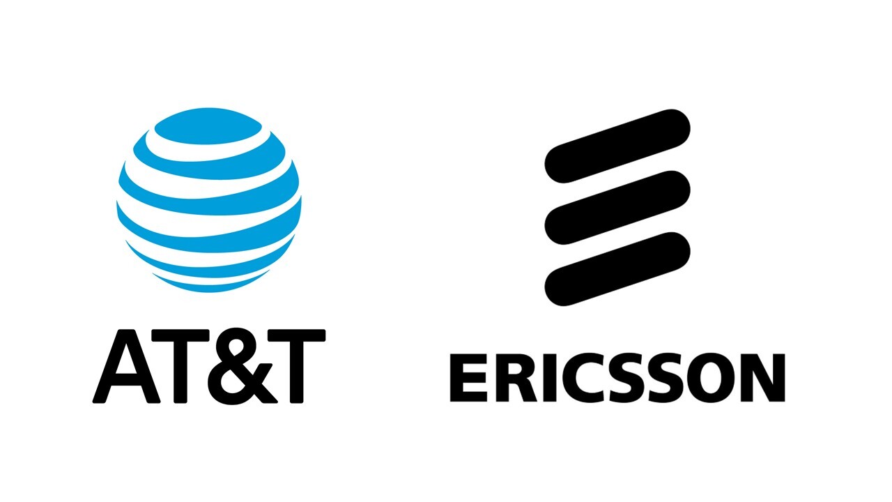 Ericsson and AT&T logos.