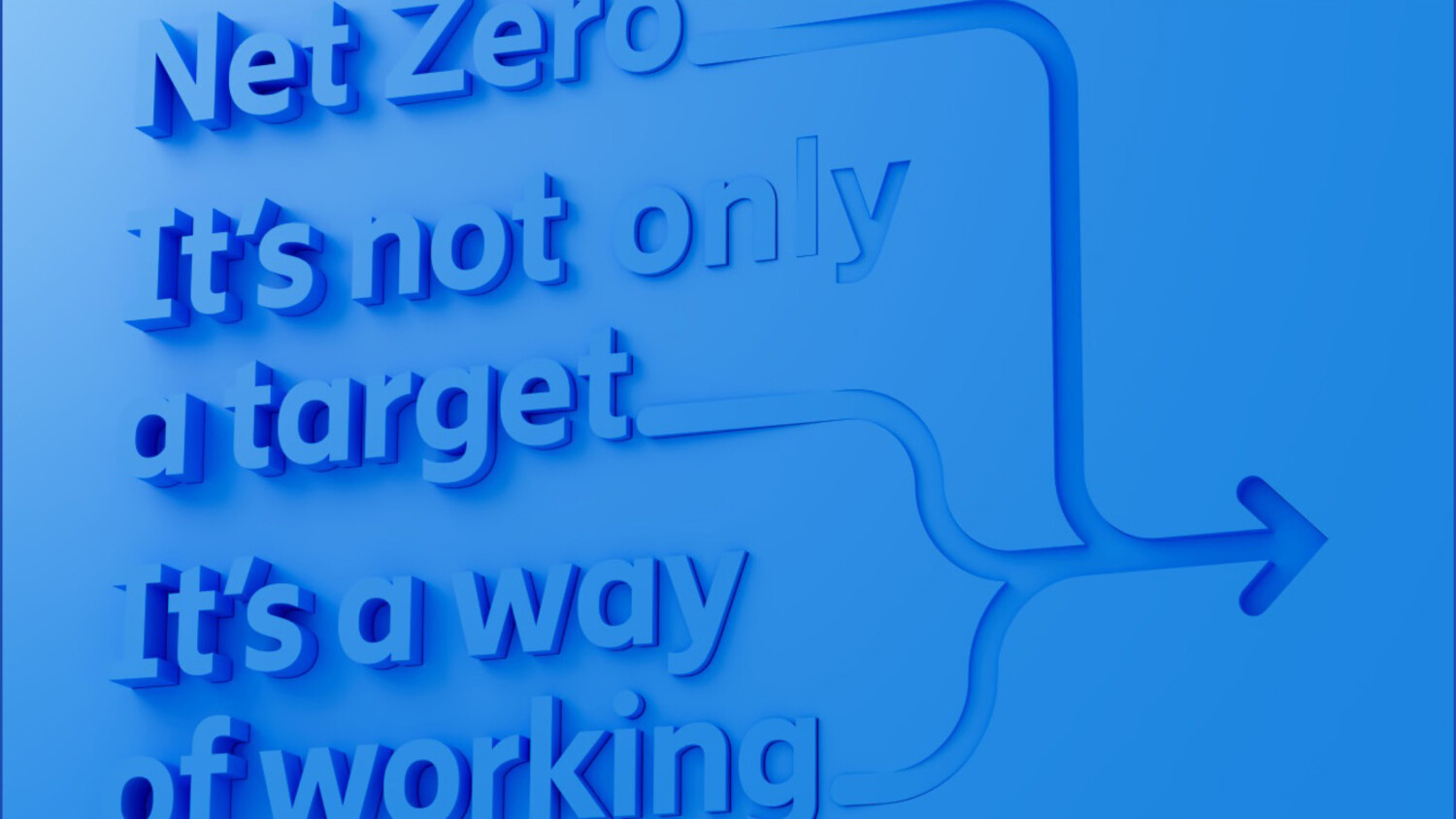 Image for Net Zero. It's not only a target. Its a way of working report.