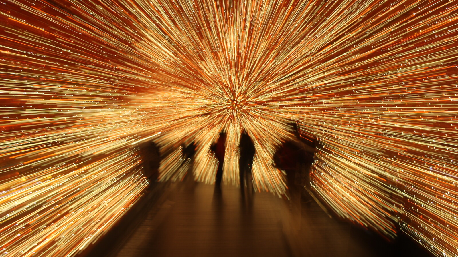 Bright sparkling illustration with people's shadows