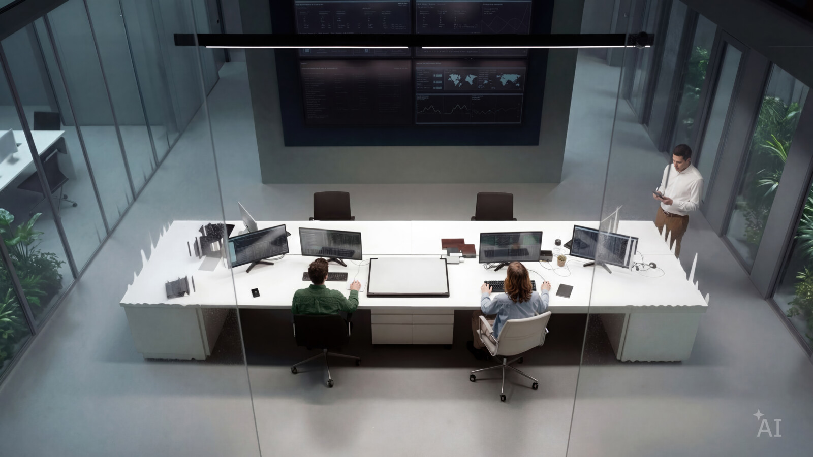 Researchers monitoring