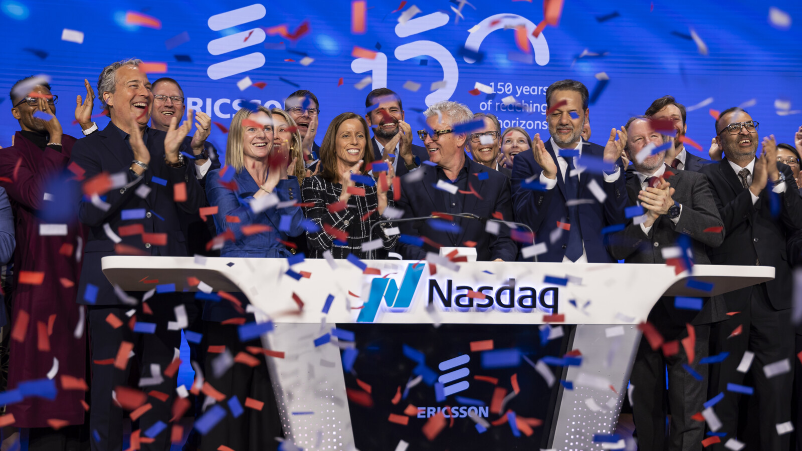 Ericsson attendees at the Nasdaq Closing Bell ceremony - April 27, 2026