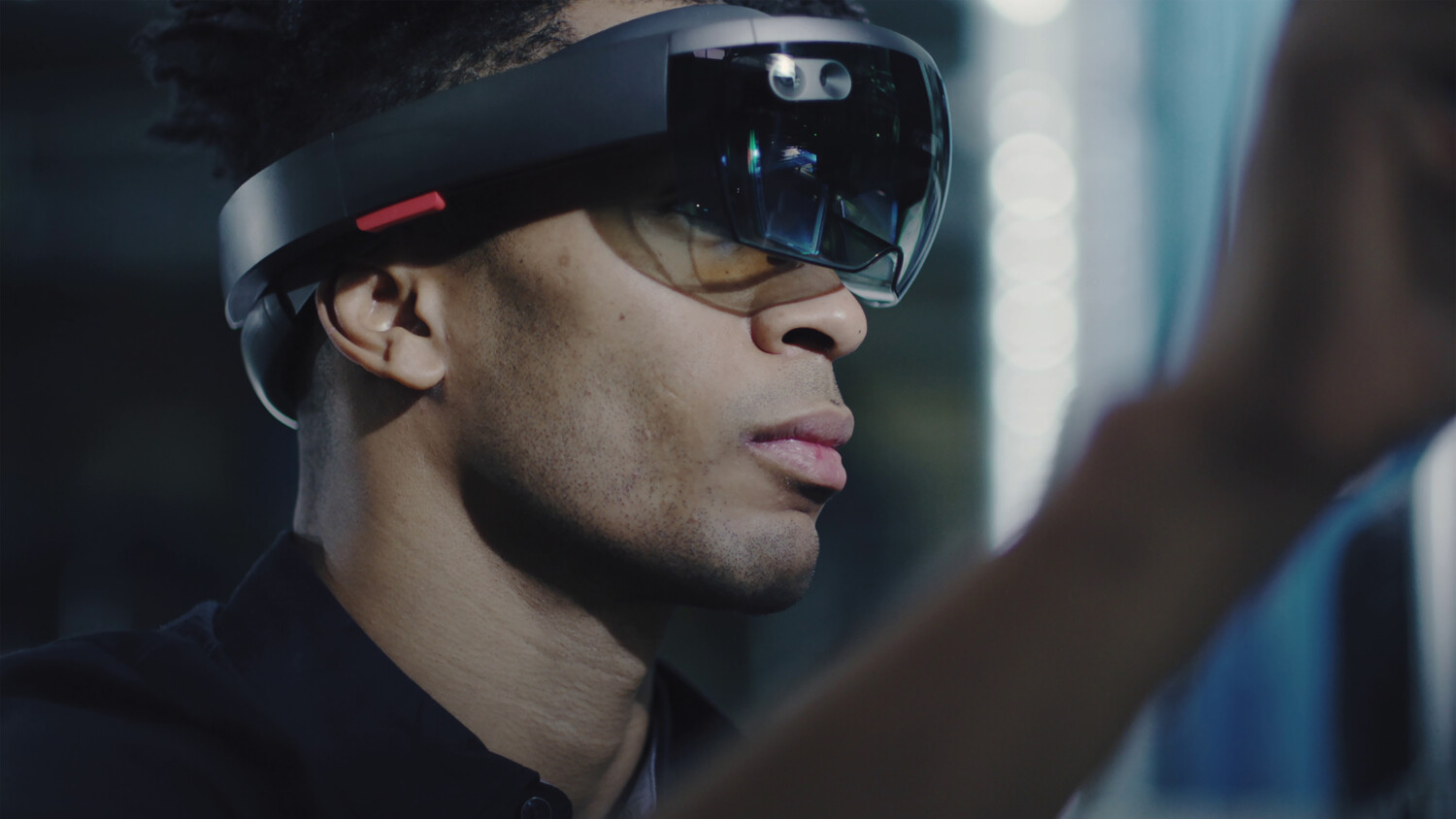 Man wearing VR glasses