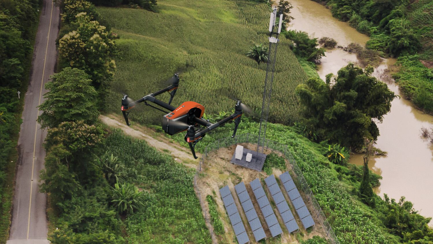 Solar power being used in rural area